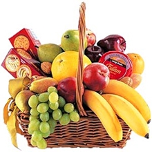 Früchte und Cracker